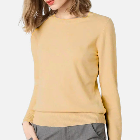 Lauvin | Women’s Merino Wool Sweater – Timeless O-Neck Elegance