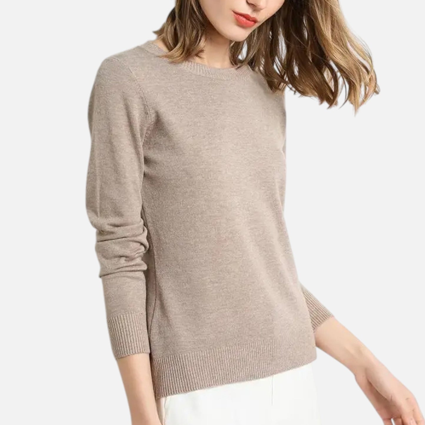 Lauvin | Women’s Merino Wool Sweater – Timeless O-Neck Elegance