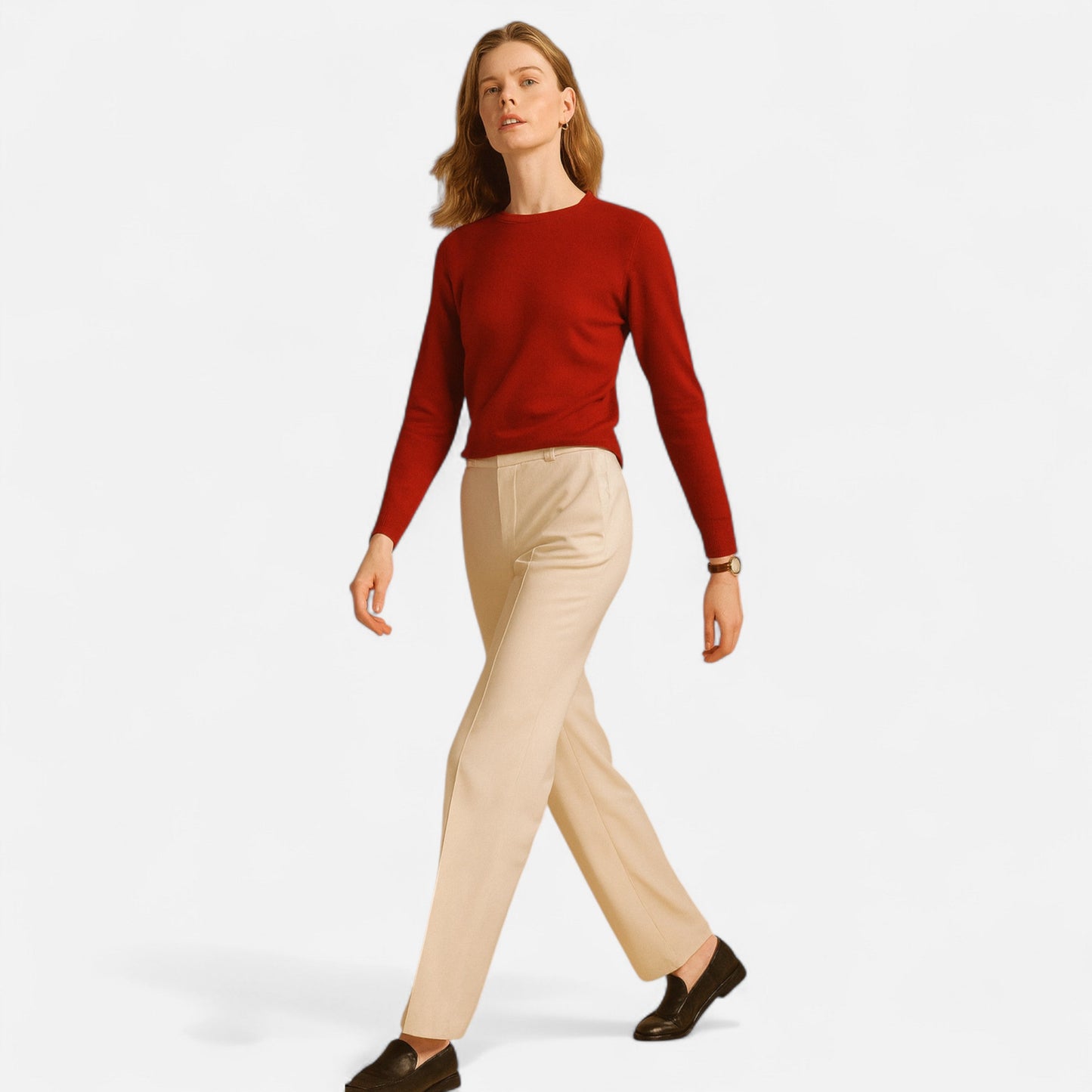 Lauvin | Women’s Merino Wool Sweater – Timeless O-Neck Elegance